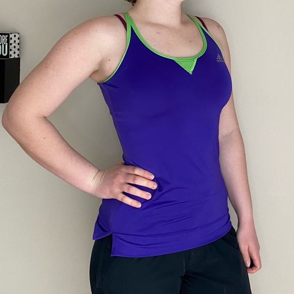 Adidas Climacool Tank Top, Royal Blue/Royal Purple - Picture 3 of 10